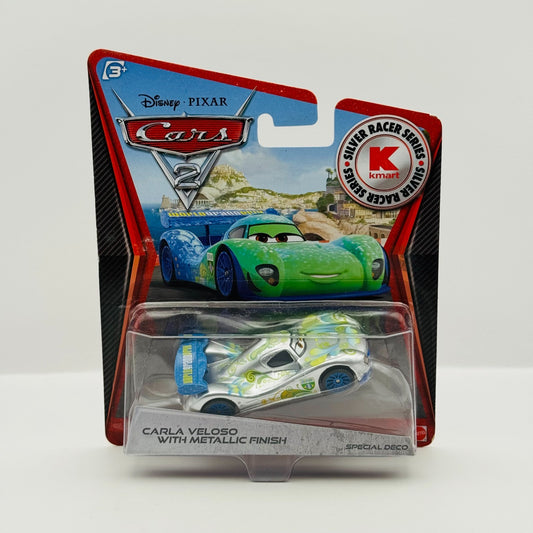 Disney Pixar Cars - SILVER CARLA VELOSO WITH METALLIC FINISH 2012 - 1:55 Diecast