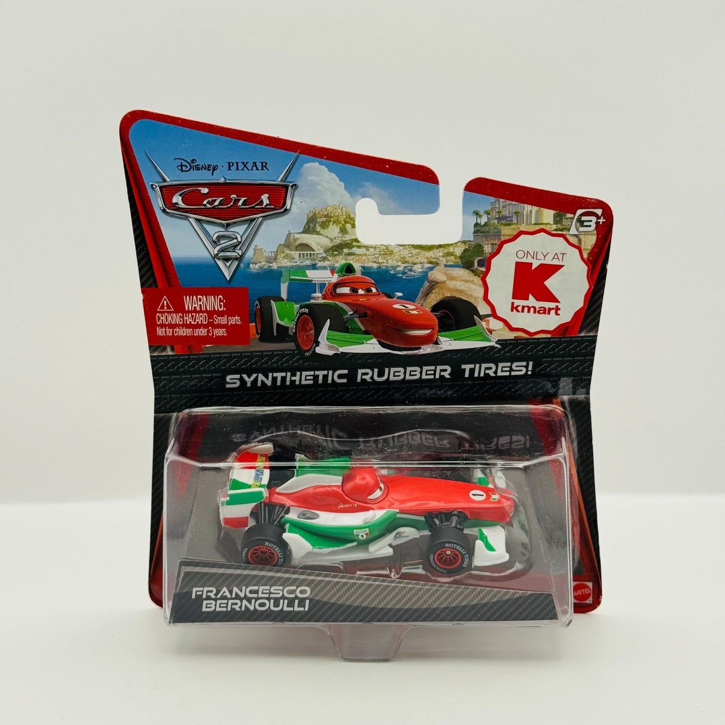 Disney Pixar Cars - FRANCESCO BERNOULLI RUBBER TIRES Cars 2 2011 - 1:55 Diecast