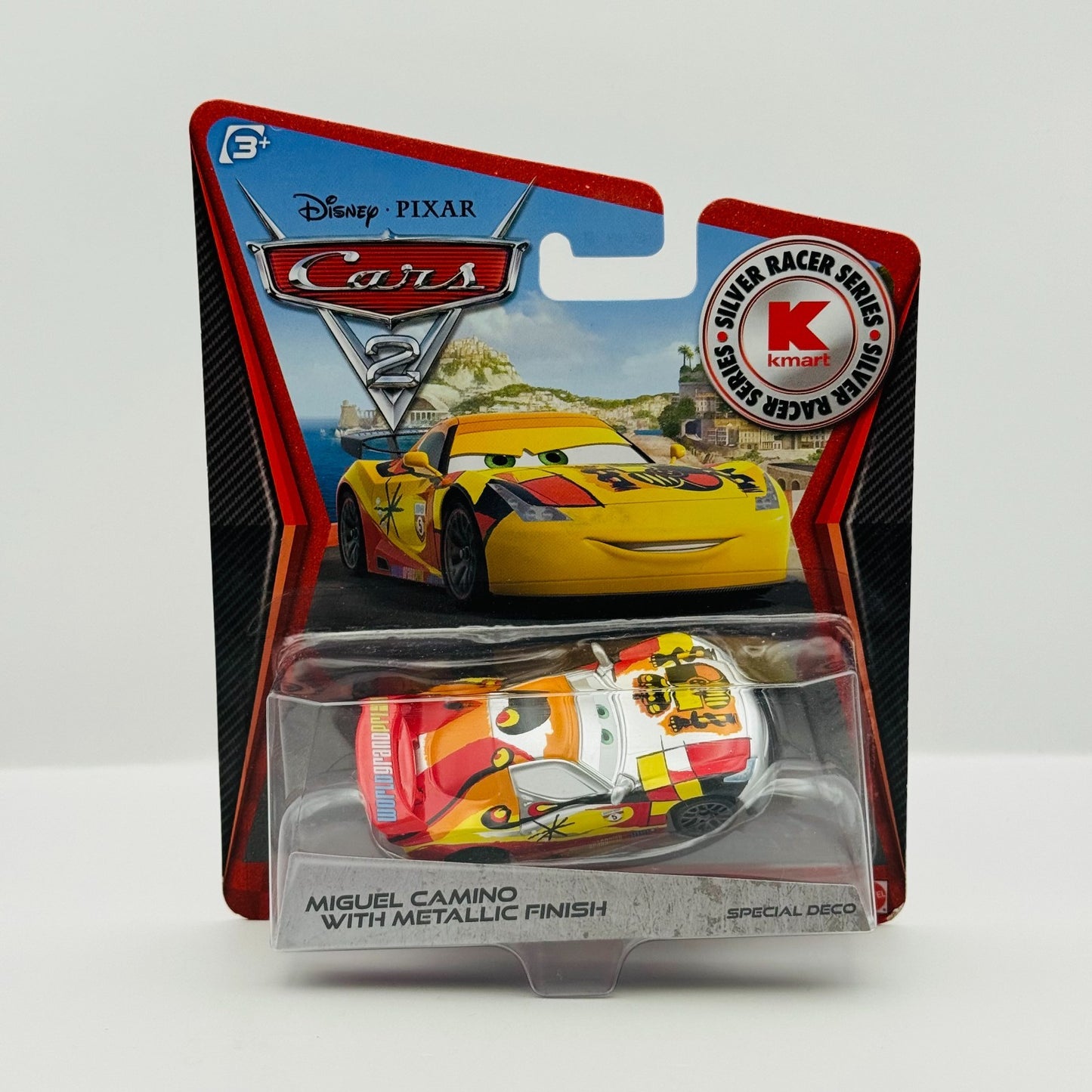 Disney Pixar Cars - SILVER MIGUEL CAMINO WITH METALLIC FINISH 2012- 1:55 Diecast