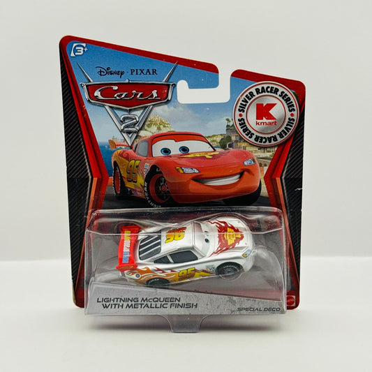 Disney Pixar Cars - SILVER LIGHTNING MCQUEEN WITH METALLIC FINISH 1:55 Diecast