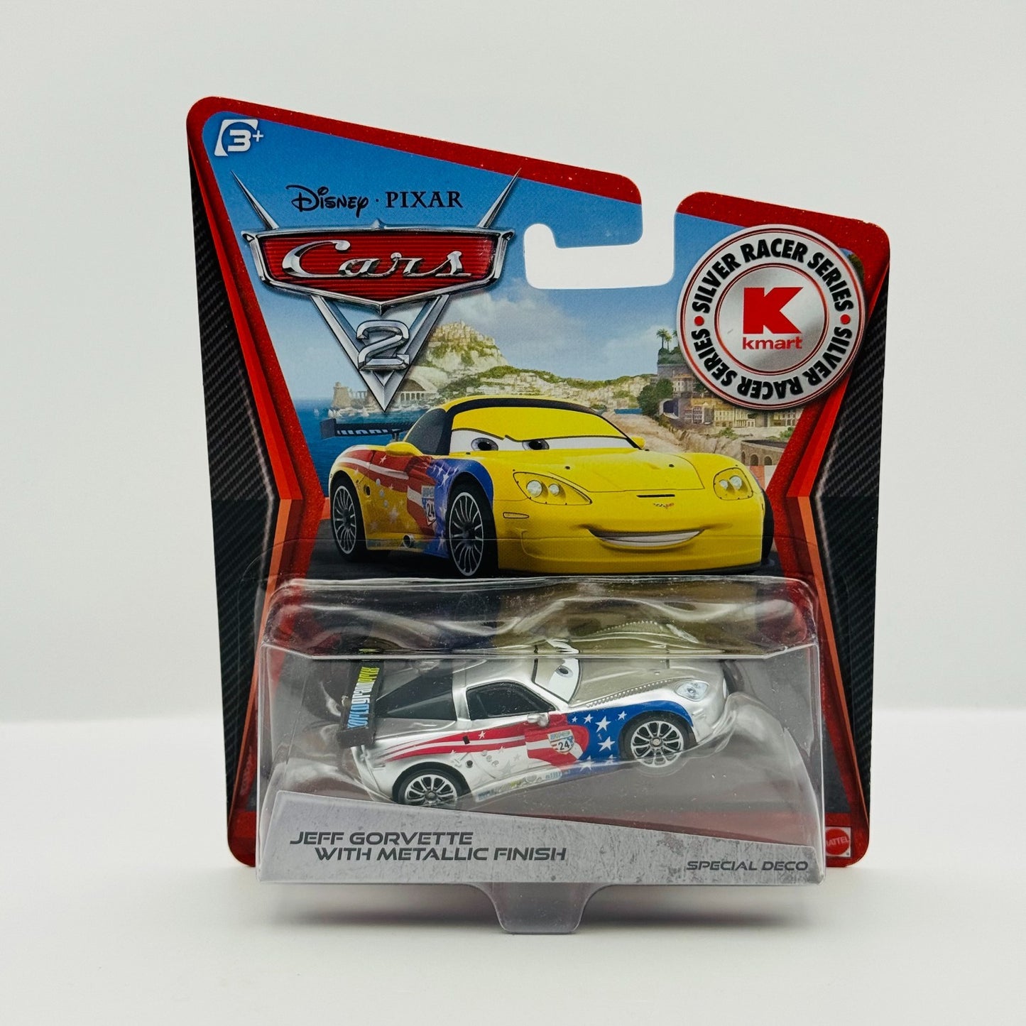 Disney Pixar Cars - SILVER JEFF GORVETTE WITH METALLIC FINISH 2012- 1:55 Diecast