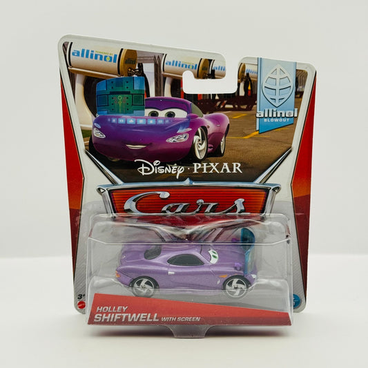 Disney Pixar Cars HOLLEY SHIFTWELL WITH SCREEN Allinol Blowout 2014 1:55 Diecast