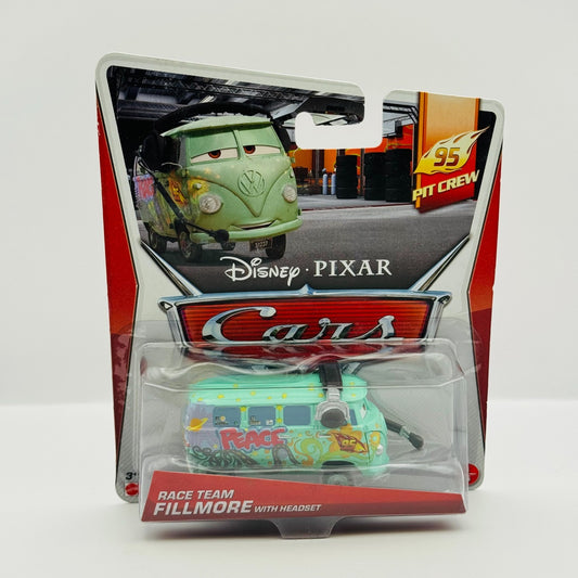 Disney Pixar Cars RACE TEAM FILLMORE WITH HEADSET 95 Pit Crew 2014 1:55 Diecast
