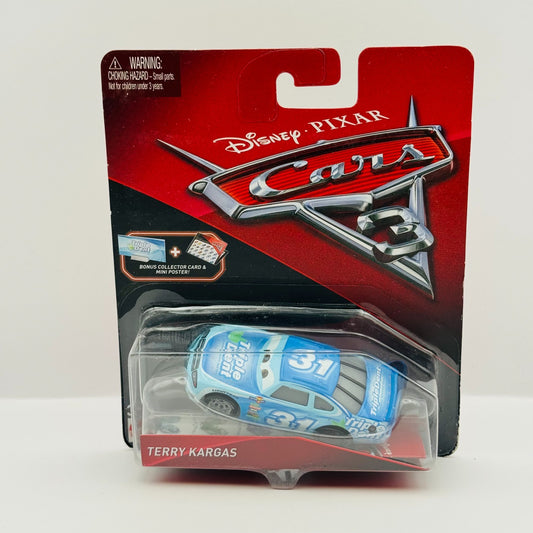 Disney Pixar Cars - TERRY KARGAS TRIPLE DENT COLLECTOR CARD 2017 - 1:55 Diecast