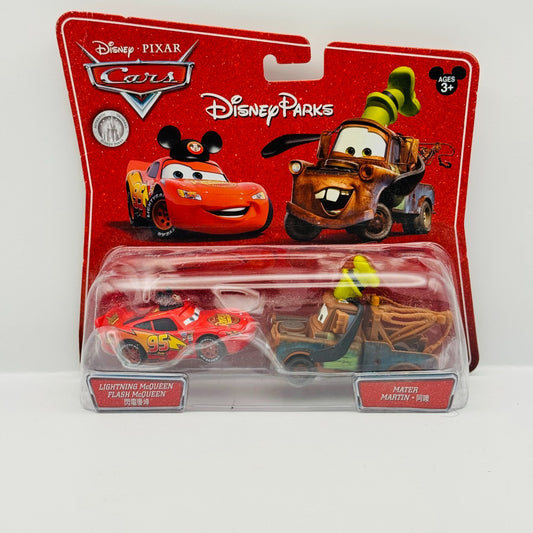 Disney Pixar Cars - DISNEY PARKS MICKEY MCQUEEN & GOOFY MATER - 1:55 Diecast