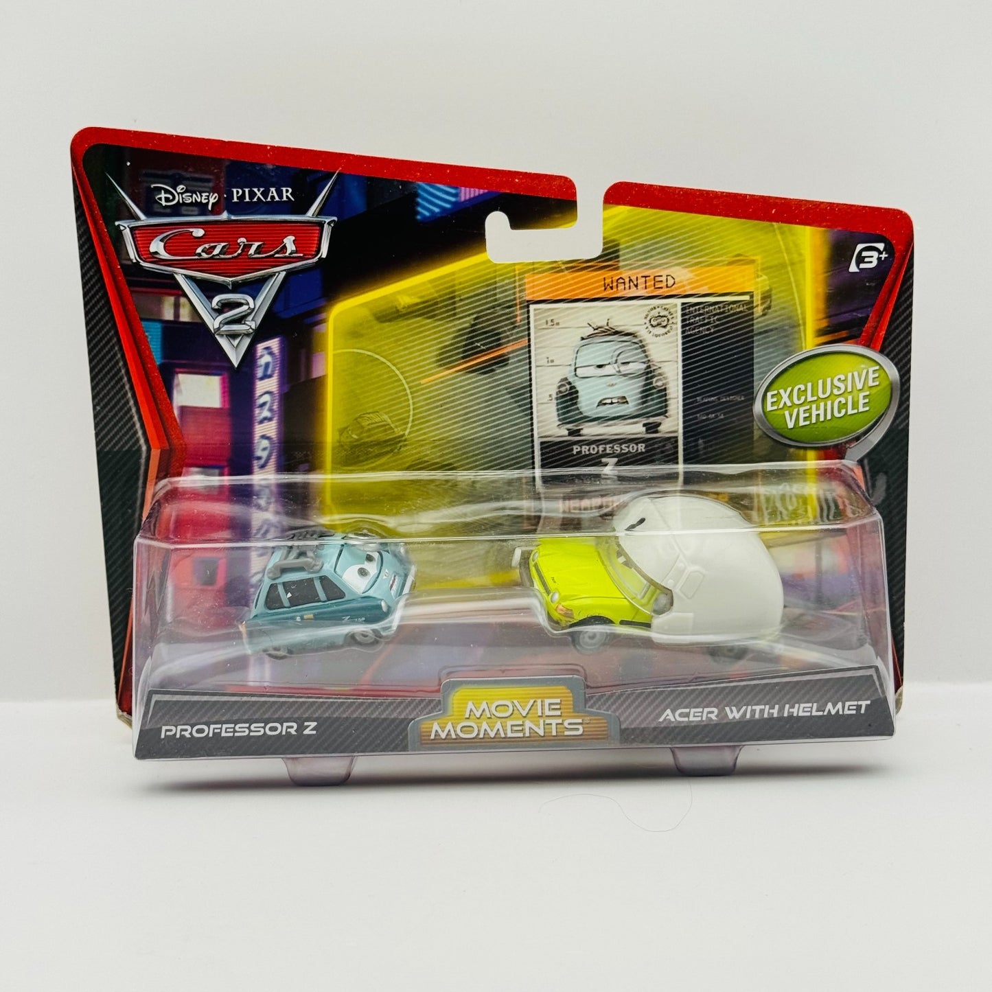Disney Pixar Cars - PROFESSOR Z & ACER WITH HELMET - 1:55 Diecast