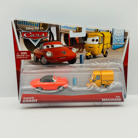 Disney Pixar Cars - SHAWN KRASH & SAL MACHIANI Allinol Blowout 2014 1:55 Diecast
