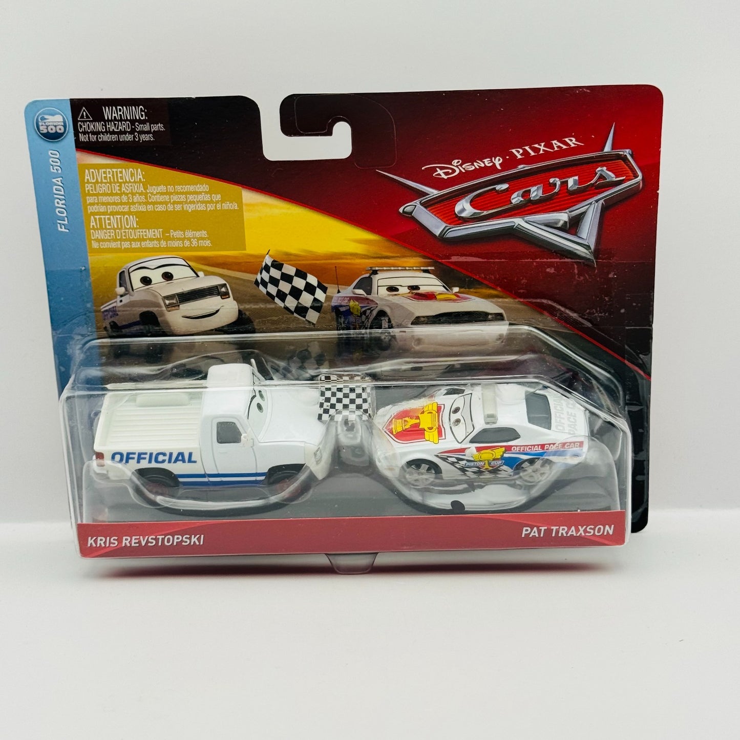 Disney Pixar Cars - KRIS REVSTOPSKI & PAT TRAXSON Florida 500 2018- 1:55 Diecast