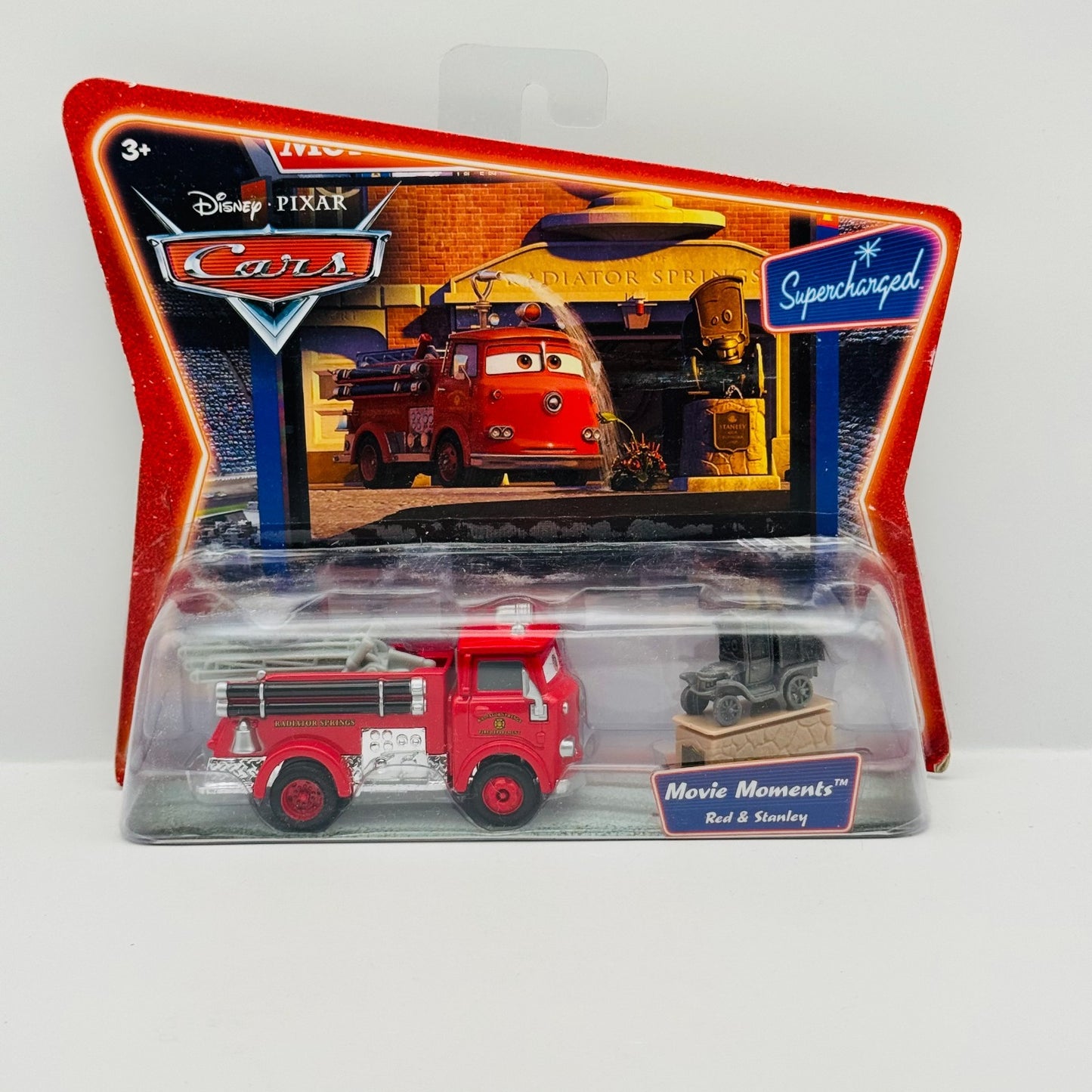 Disney Pixar Cars - RED FIRETRUCK & STANLEY Supercharged 2007 - 1:55 Diecast