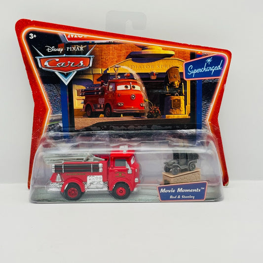 Disney Pixar Cars - RED FIRETRUCK & STANLEY Supercharged 2007 - 1:55 Diecast