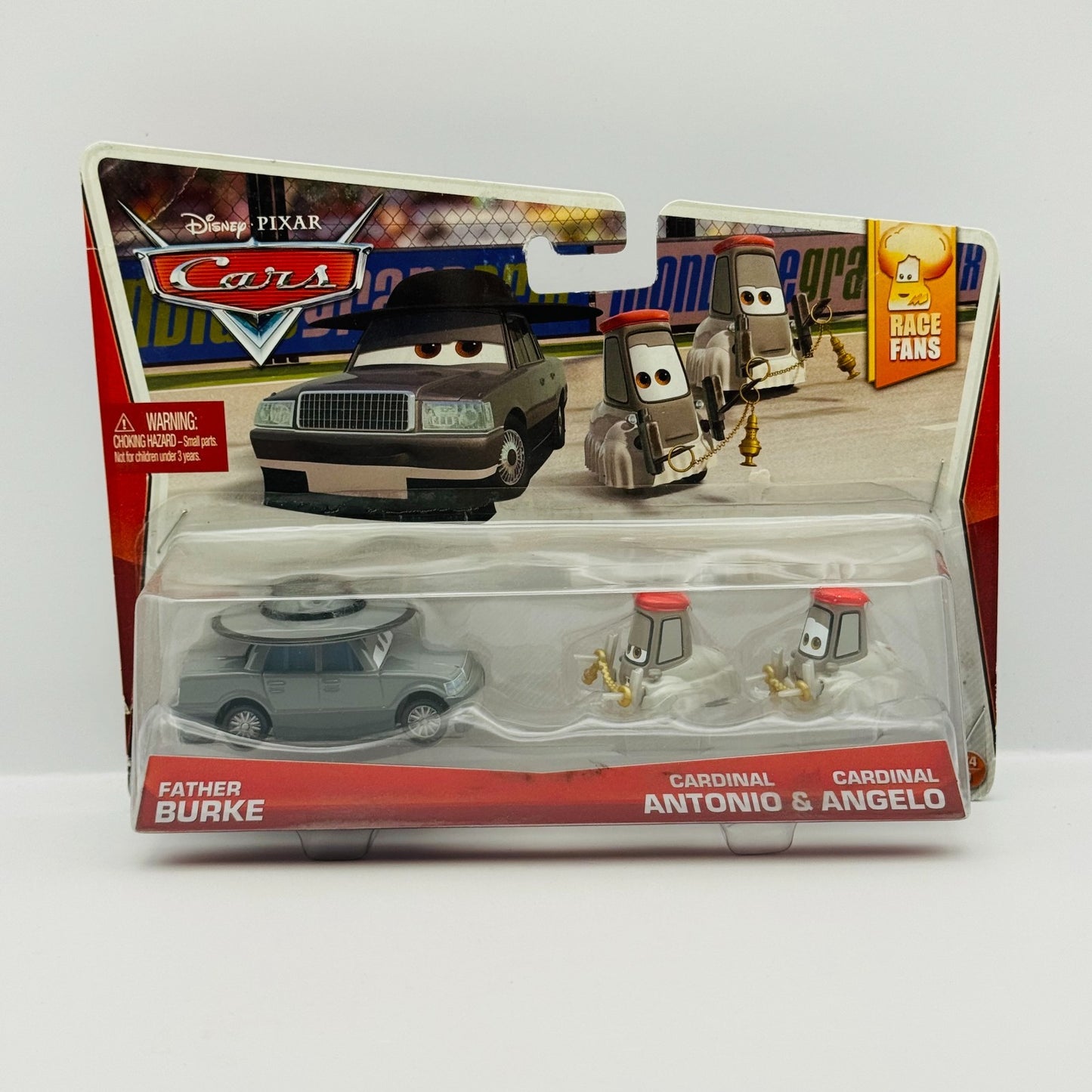 Disney Pixar Cars - FATHER BURKE & CARDINAL ANTONIO & ANGELO 2014 - 1:55 Diecast
