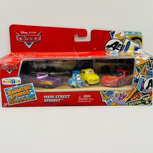 Disney Pixar Cars - RSC MAIN STREET SPINOUT 3-PK SPIN OUT MCQUEEN - 1:55 Diecast