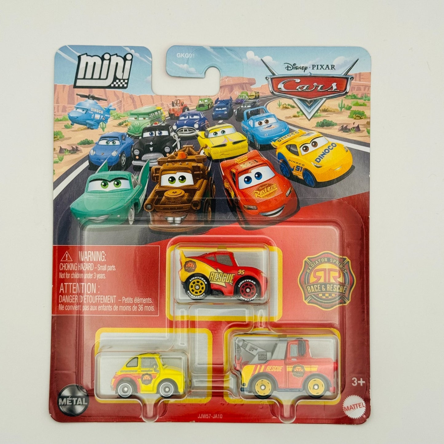 Disney Pixar Cars - Mini Racers RACE & RESCUE MATER MCQUEEN LUIGI 3-PK - Diecast