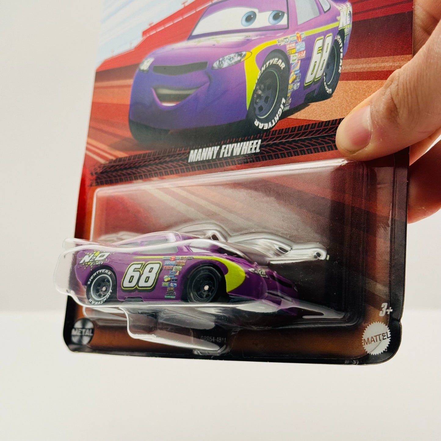 Disney Pixar Cars - MANNY FLYWHEEL N2O COLA UNPAINTED WHEEL ERROR - 1:55 Diecast