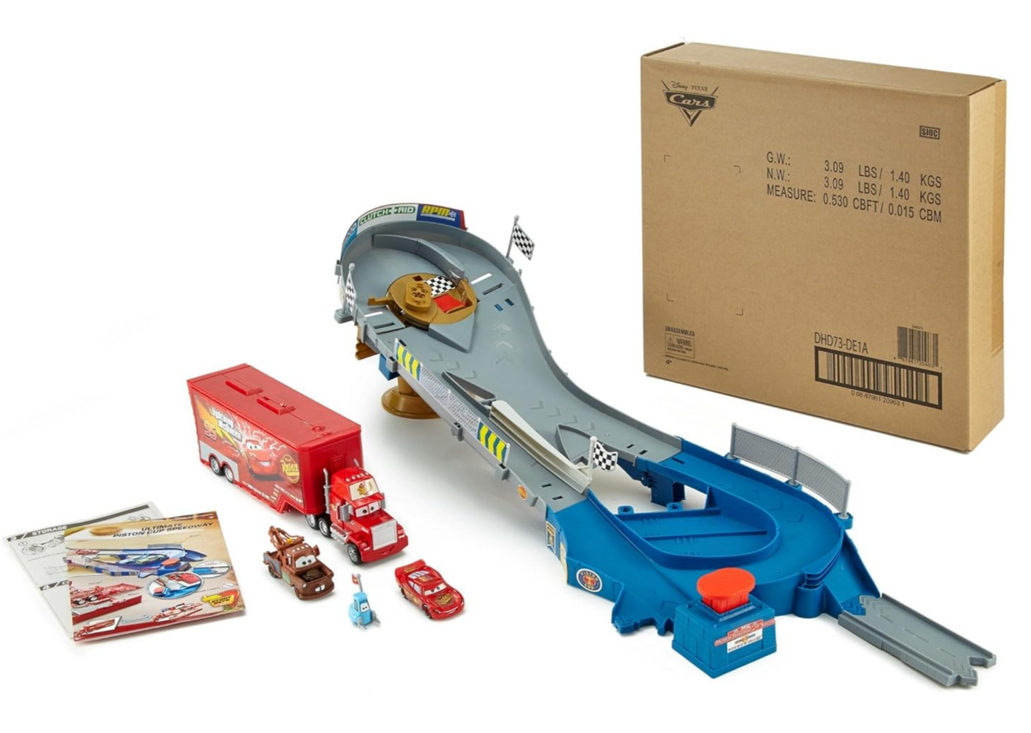 Disney Pixar Cars STORY SETS ULTIMATE PISTON CUP SPEEDWAY MACK BUNDLE 1:55 Scale