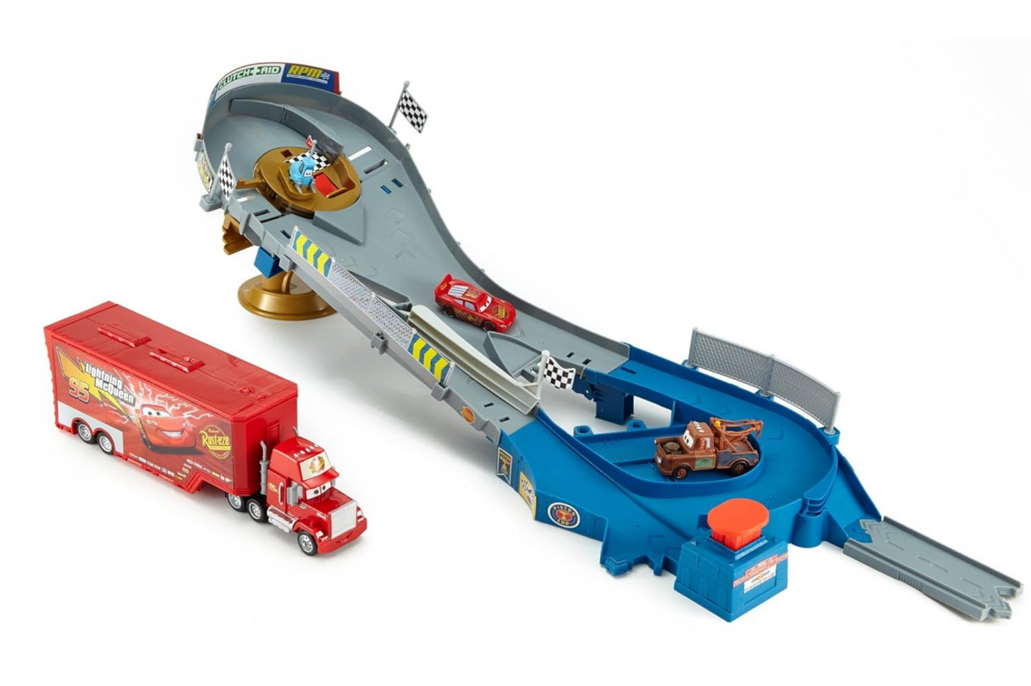 Disney Pixar Cars STORY SETS ULTIMATE PISTON CUP SPEEDWAY MACK BUNDLE 1:55 Scale
