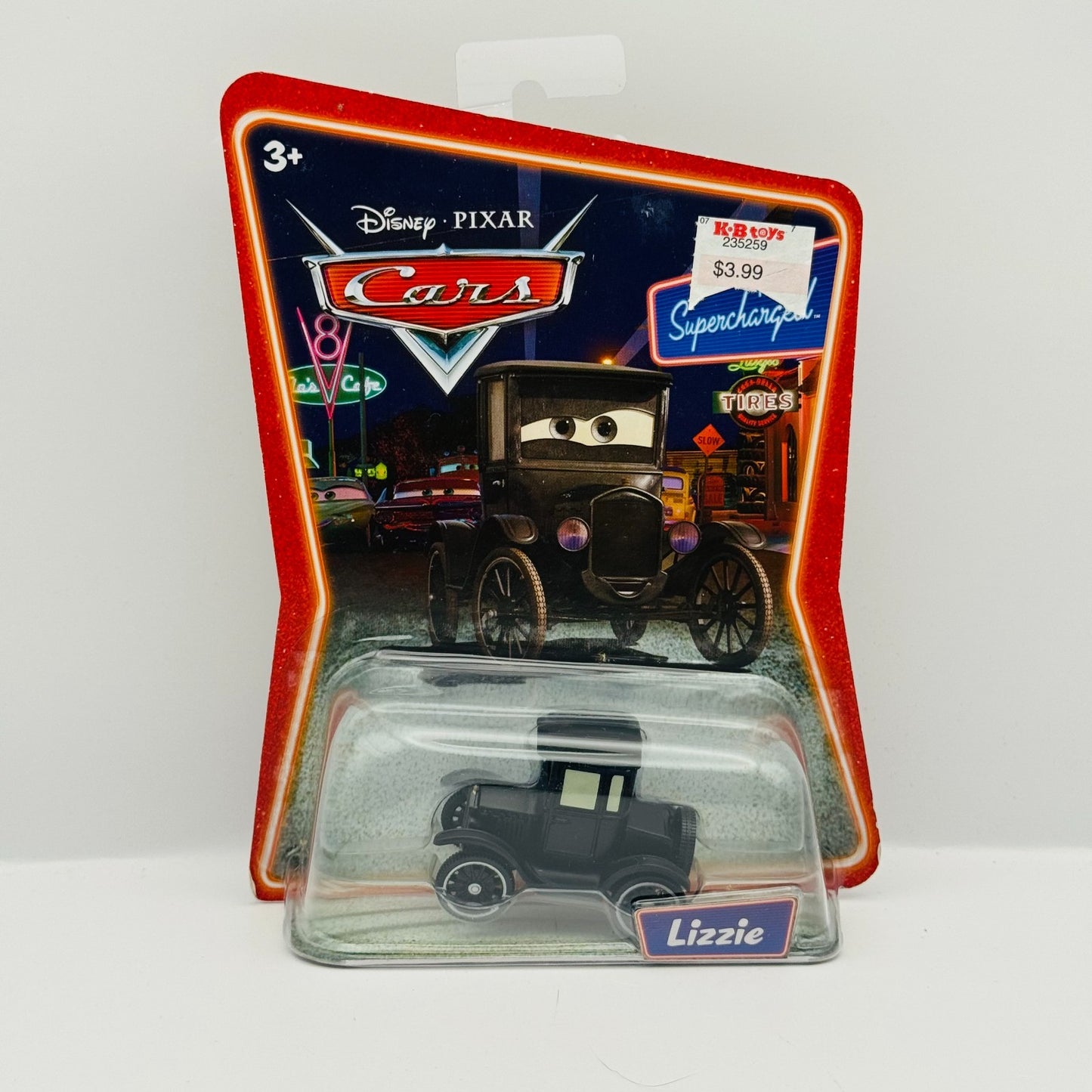 Disney Pixar Cars - LIZZIE [Ford Model T] Supercharged 2007 - 1:55 Diecast