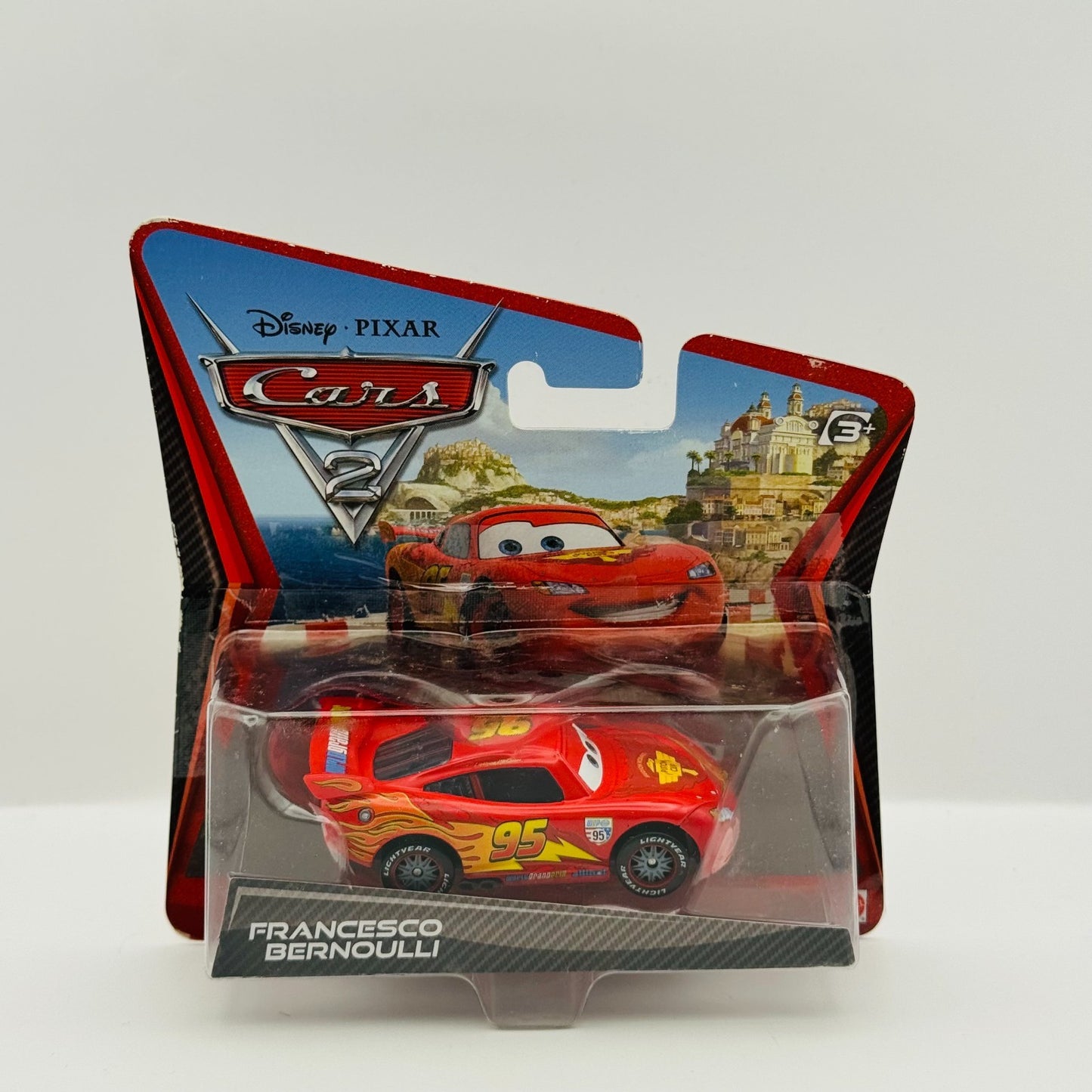 Disney Pixar Cars - WGP LIGHTNING MCQUEEN Short Card Cars 2 2011 - 1:55 Diecast