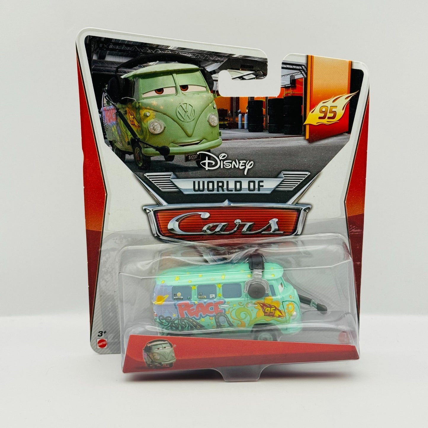 Disney Pixar Cars RACE TEAM FILLMORE WITH HEADSET 95 Pit Crew 2014 1:55 Diecast