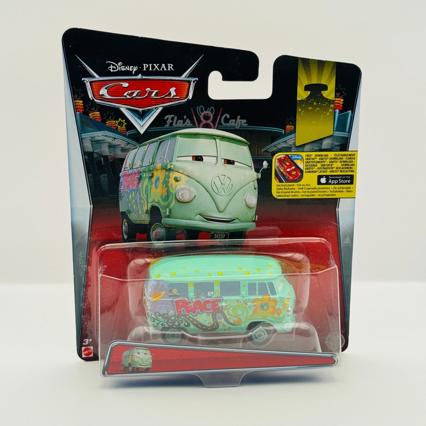 Disney Pixar Cars - FILLMORE [VW Bus] Radiator Springs 2015 - 1:55 Diecast