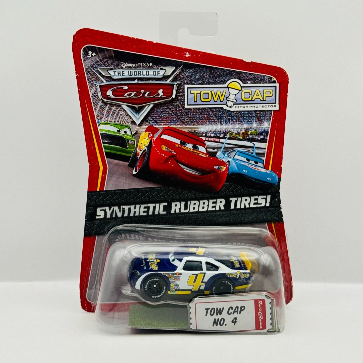 Disney Pixar Cars - TOW CAP RUSTY CORNFUEL Rubber Tires Piston Cup -1:55 Diecast