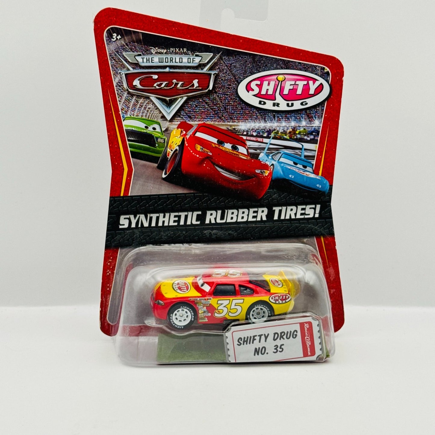 Disney Pixar Cars SHIFTY DRUG KEVIN RACINGTIRE Rubber Tires Piston 1:55 Diecast