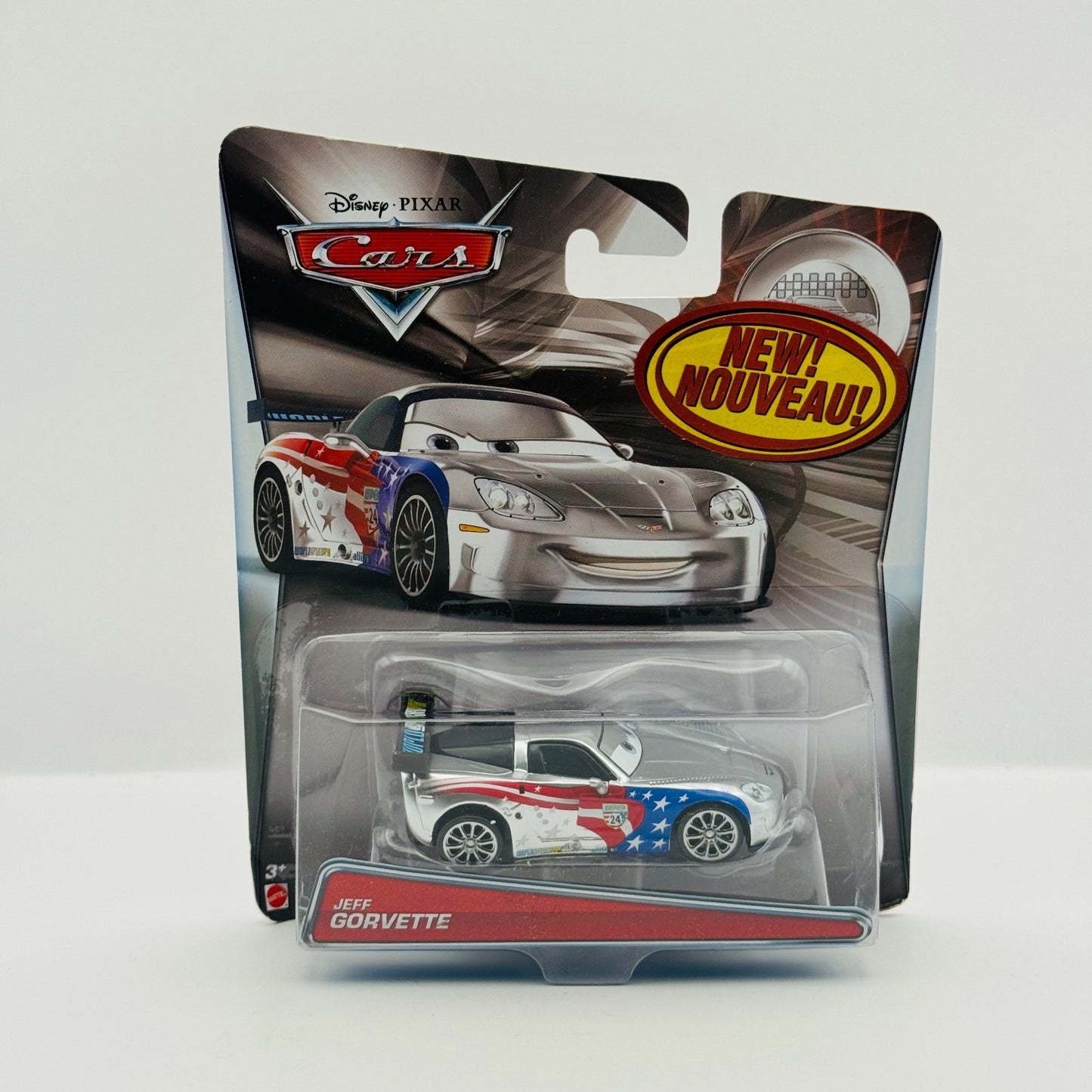 Disney Pixar Cars - SILVER JEFF GORVETTE WITH METALLIC FINISH 2015- 1:55 Diecast