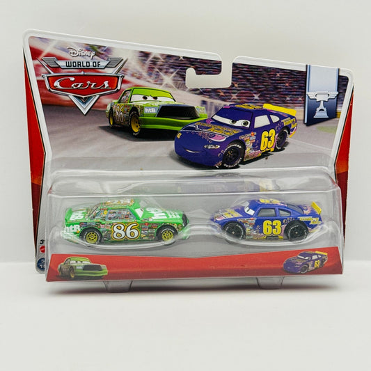 Disney Pixar Cars - CHICK HICKS & TRANSBERRY JUICE LEE REVKINS 2014 1:55 Diecast