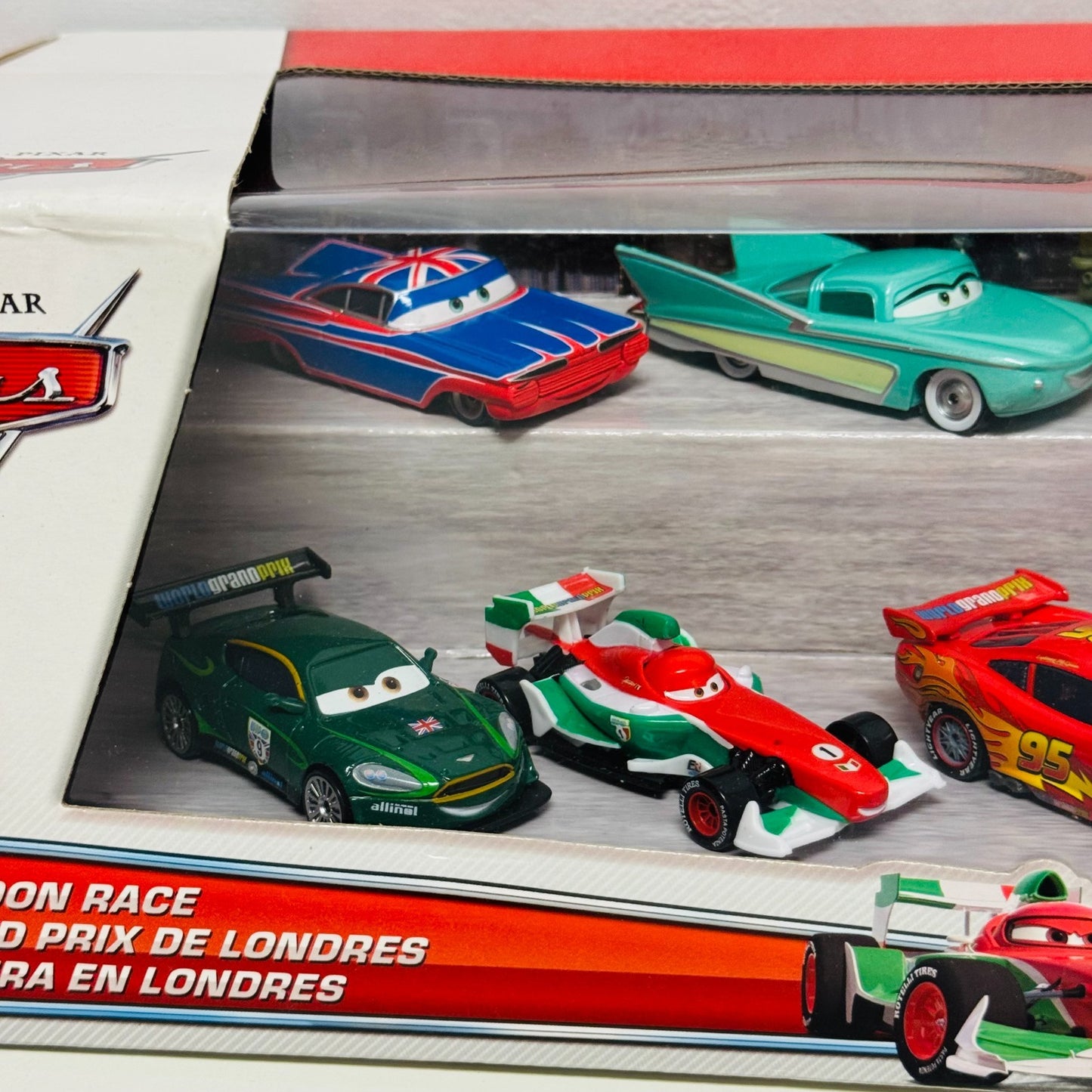 Disney Pixar Cars LONDON RACE 7-PK CHAUNCEY FARES UNION JACK RAMONE 1:55 Diecast