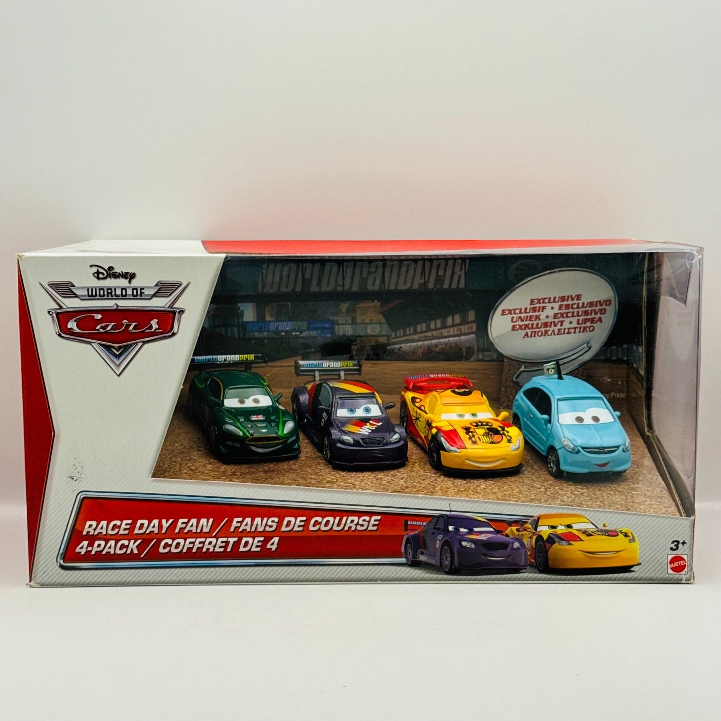 Disney Pixar Cars RACE DAY FAN 4-CAR GIFT PK ALLOY HEMBERGER NIGEL 1:55 Diecast