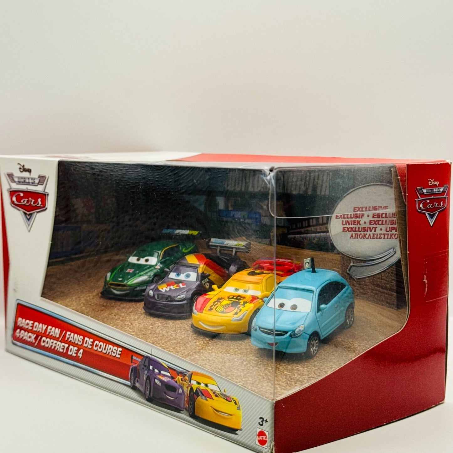 Disney Pixar Cars RACE DAY FAN 4-CAR GIFT PK ALLOY HEMBERGER NIGEL 1:55 Diecast