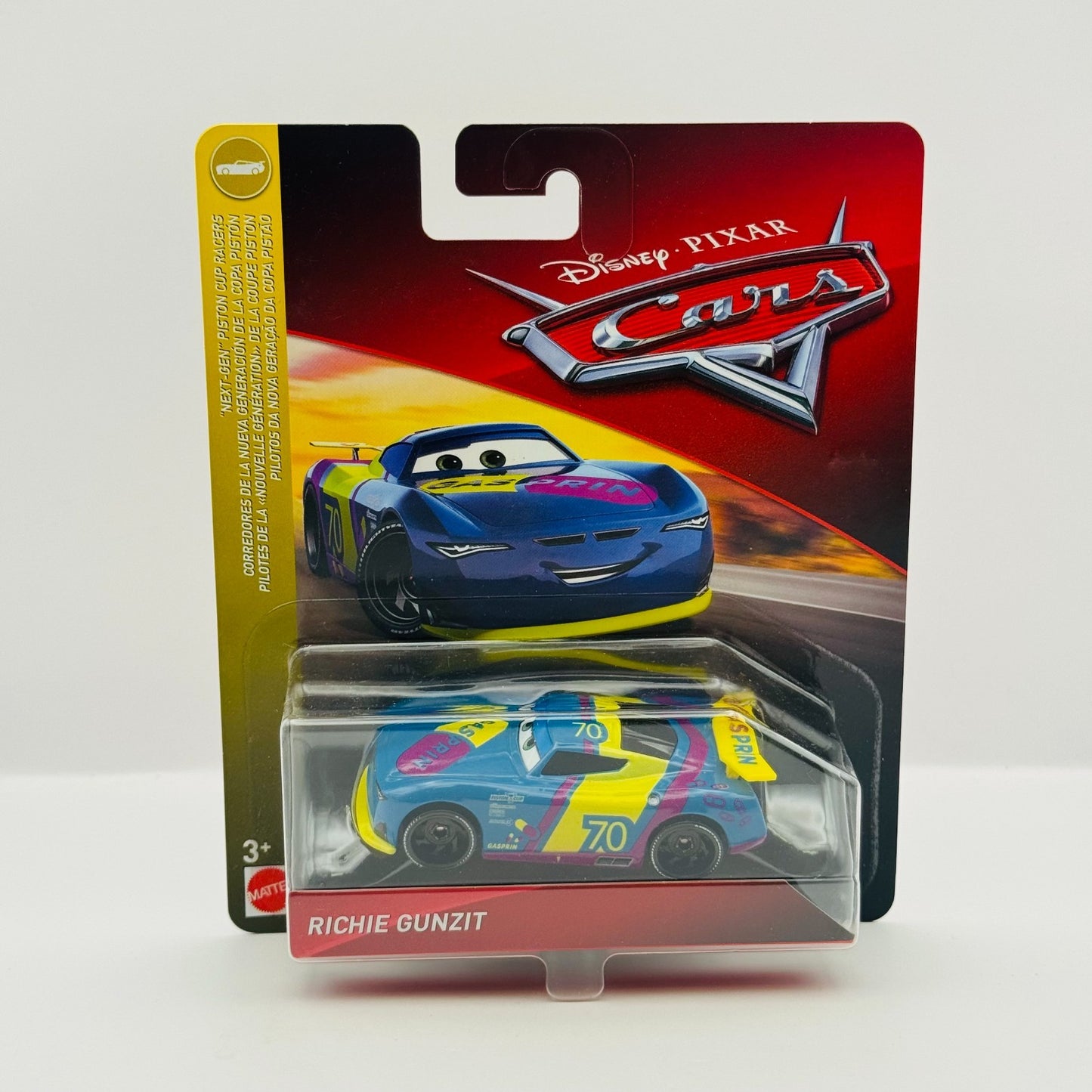 Disney Pixar Cars - RICHIE GUNZIT GASPRIN Next Gen 2018 - 1:55 Diecast
