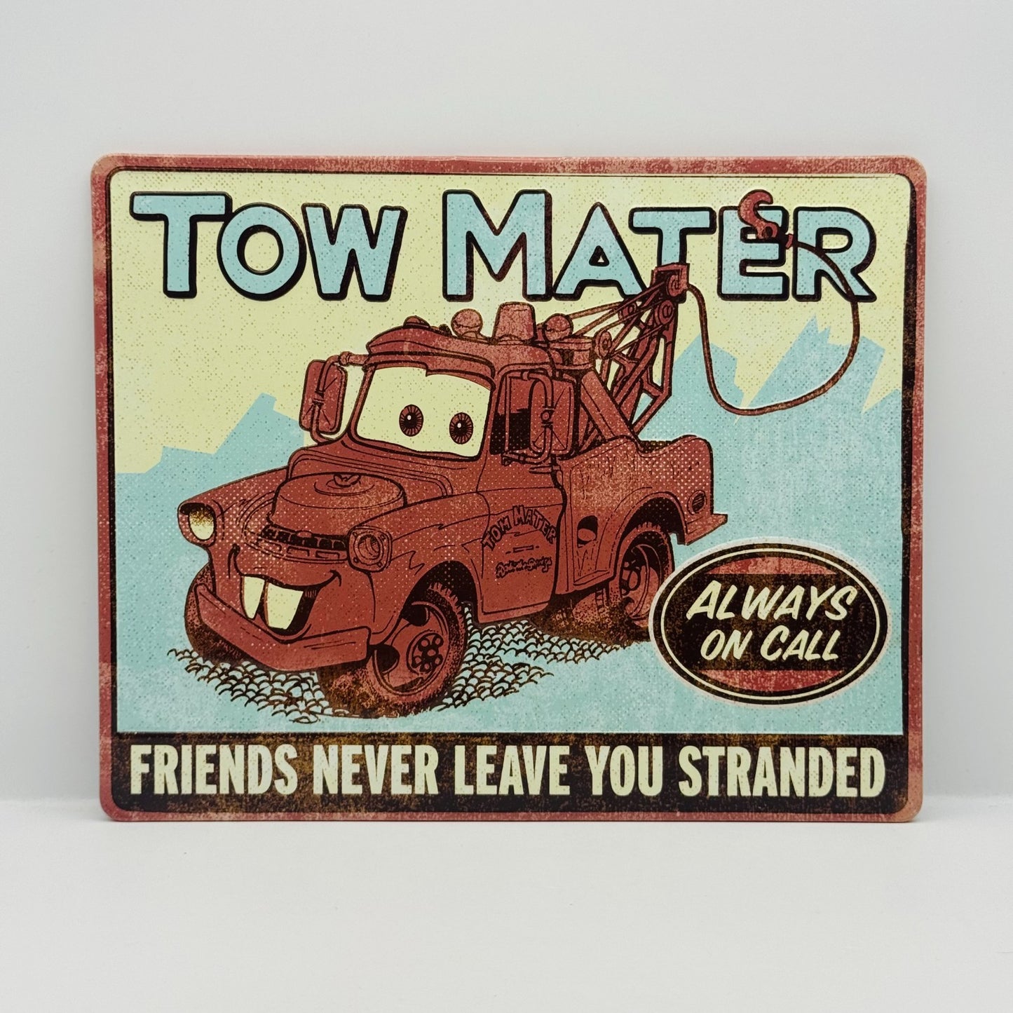 Disney Pixar Cars - TOW MATER MATER HALLMARK TIN WALL ART SIGN