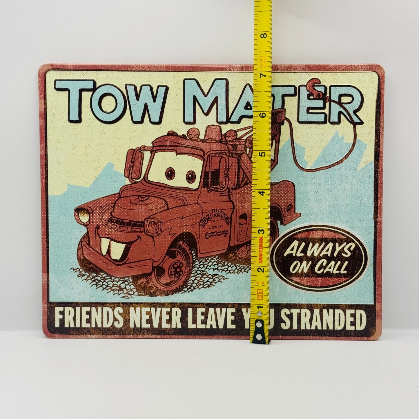 Disney Pixar Cars - TOW MATER MATER HALLMARK TIN WALL ART SIGN