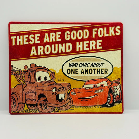 Disney Pixar Cars - MCQUEEN & MATER HALLMARK TIN WALL ART SIGN
