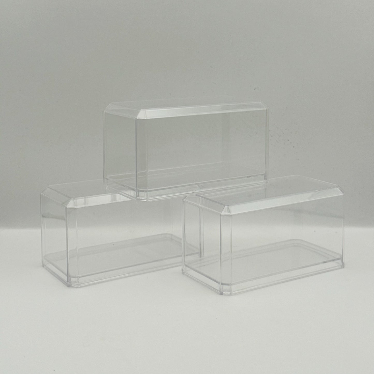 Disney Pixar Cars - SET OF 3 CLEAR ACRYLIC CASES FOR 1:55 Diecast