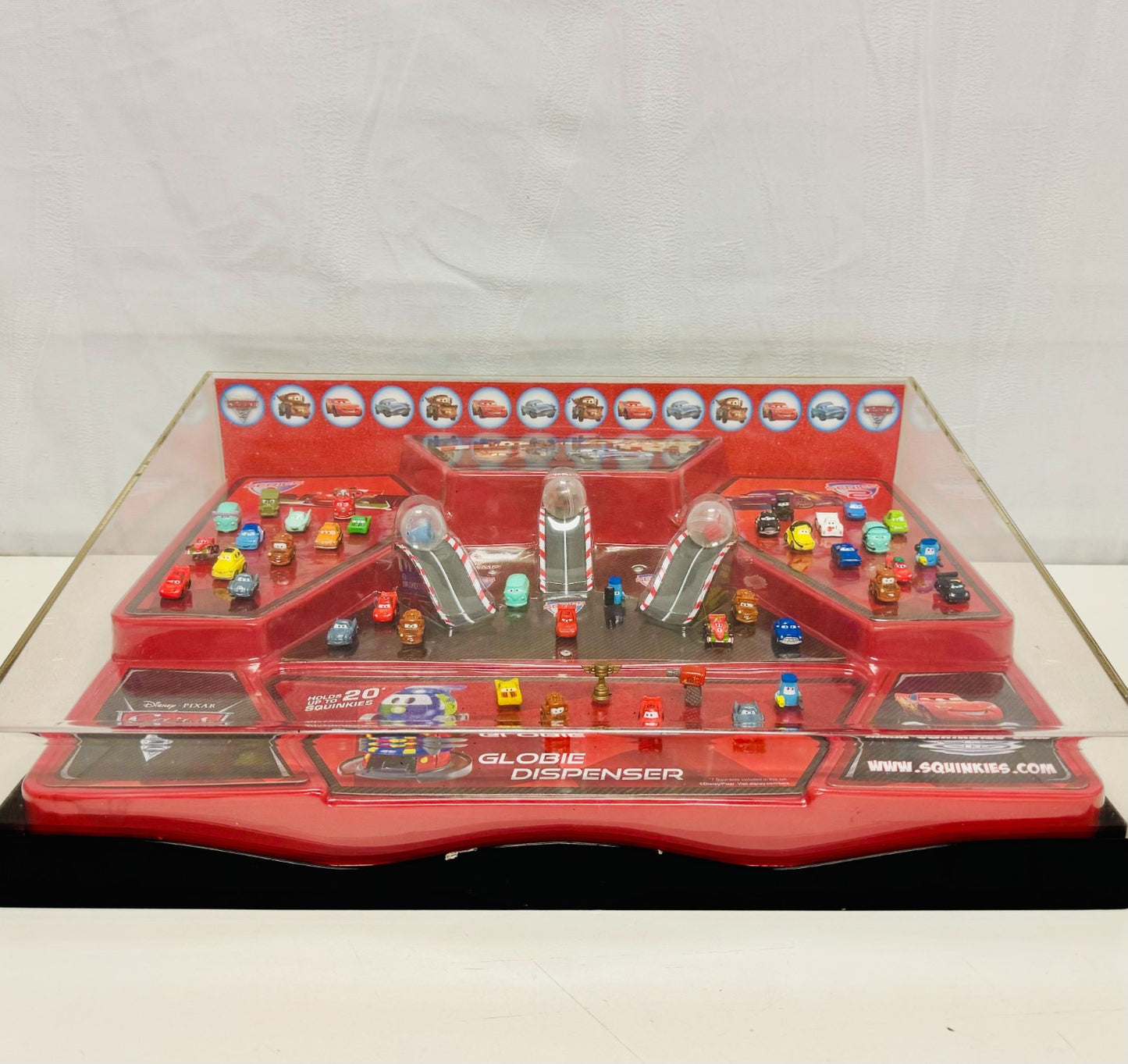 Disney Pixar Cars - CARS 2 SQUINKIES TARGET STORE DISPLAY IN GLASS CASE