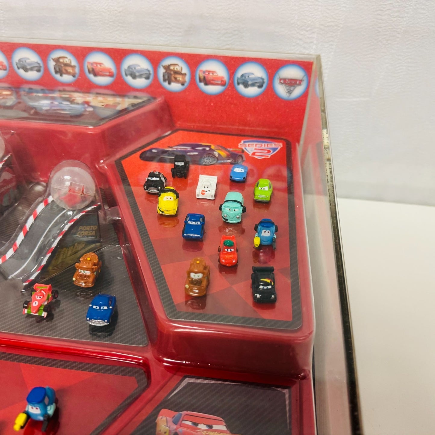 Disney Pixar Cars - CARS 2 SQUINKIES TARGET STORE DISPLAY IN GLASS CASE