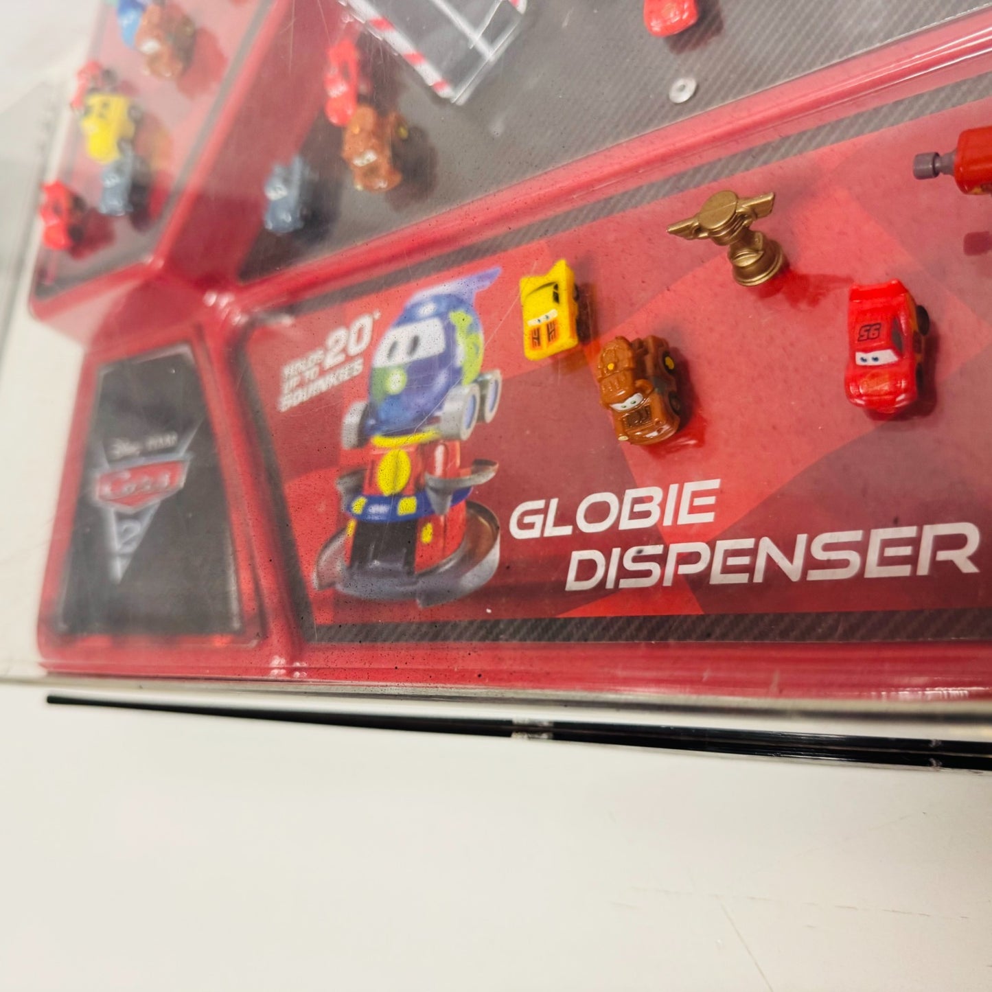 Disney Pixar Cars - CARS 2 SQUINKIES TARGET STORE DISPLAY IN GLASS CASE