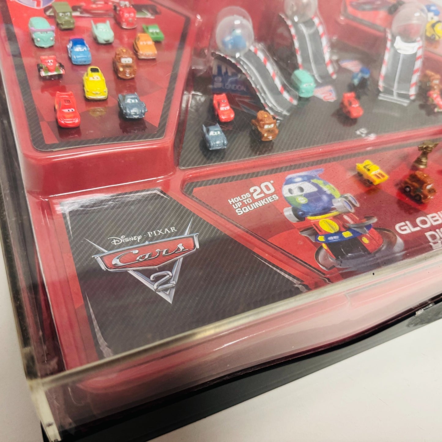 Disney Pixar Cars - CARS 2 SQUINKIES TARGET STORE DISPLAY IN GLASS CASE