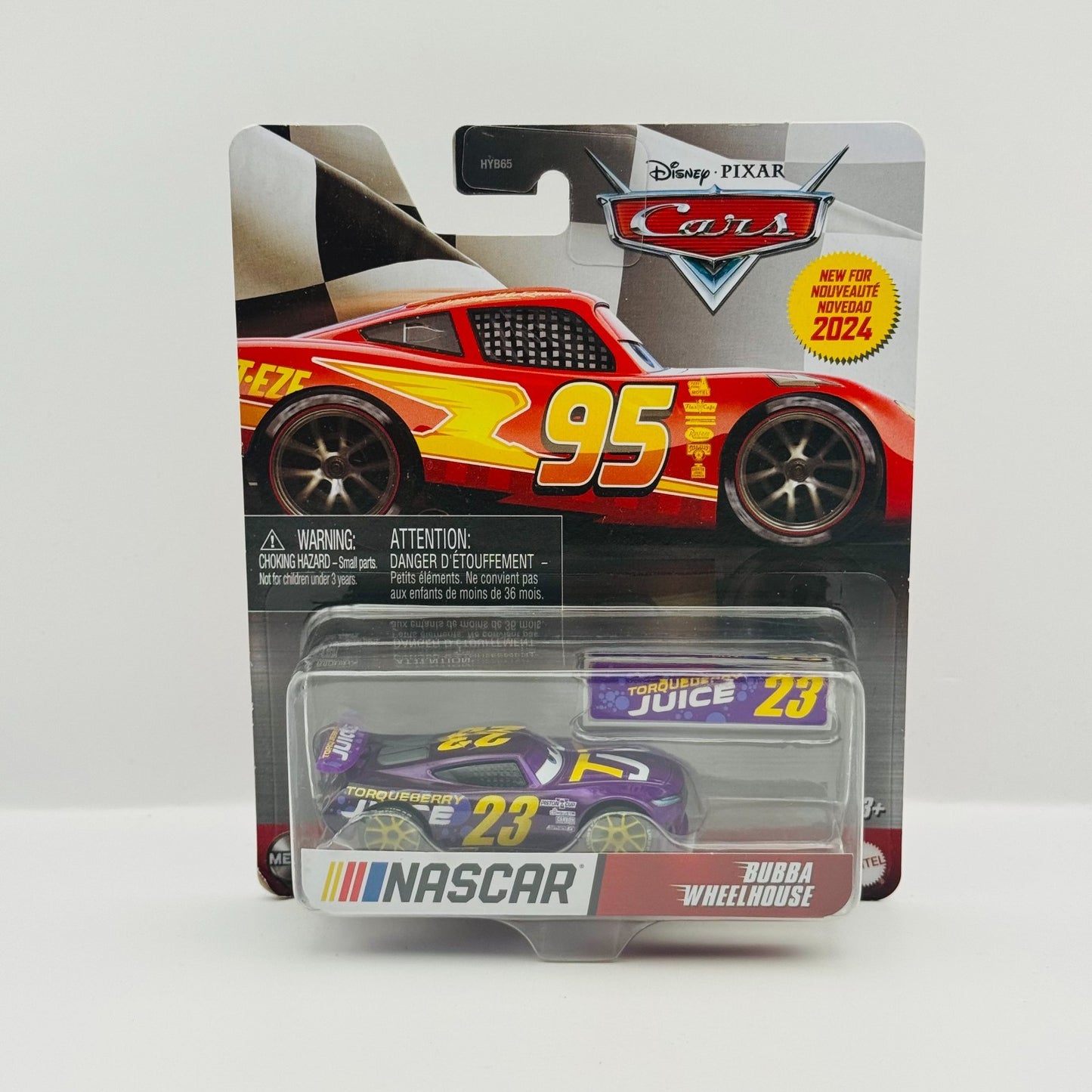 Disney Pixar Cars - NASCAR BUBBA WHEELHOUSE TORQUEBERRY JUICE 2024 -1:55 Diecast