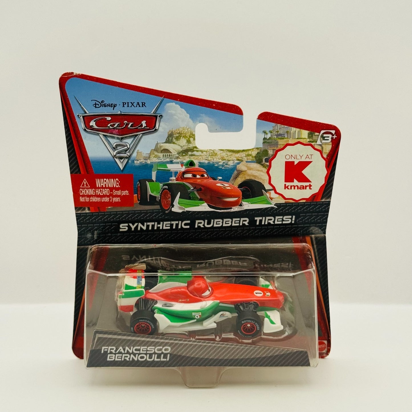 Disney Pixar Cars - FRANCESCO BERNOULLI RUBBER TIRES Cars 2 2011 - 1:55 Diecast