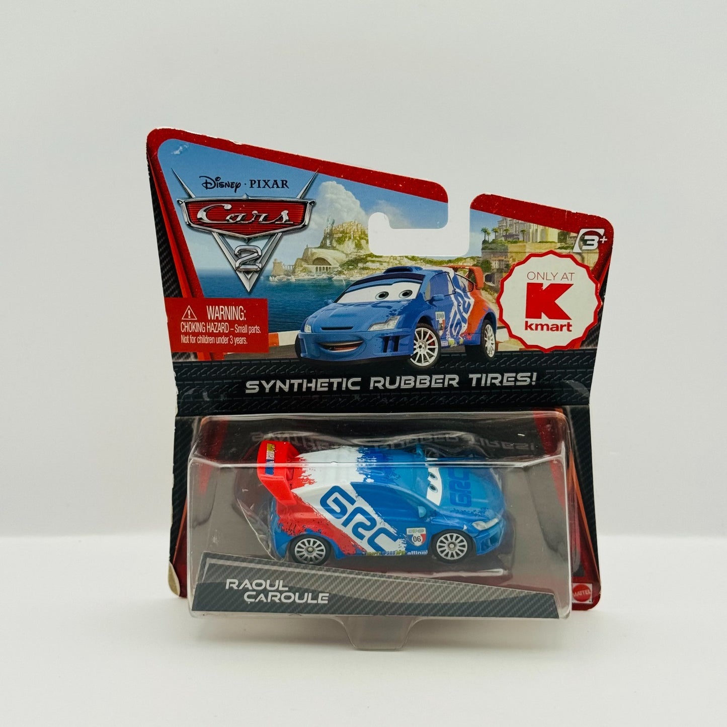 Disney Pixar Cars - RAOUL CAROULE RUBBER TIRES Cars 2 2011 - 1:55 Diecast