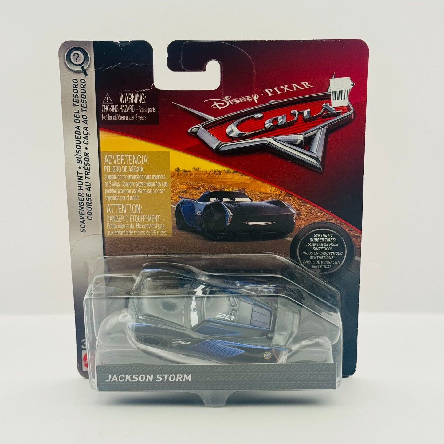 Disney Pixar Cars - JACKSON STORM RUBBER TIRES Scavenger Hunt 2018- 1:55 Diecast