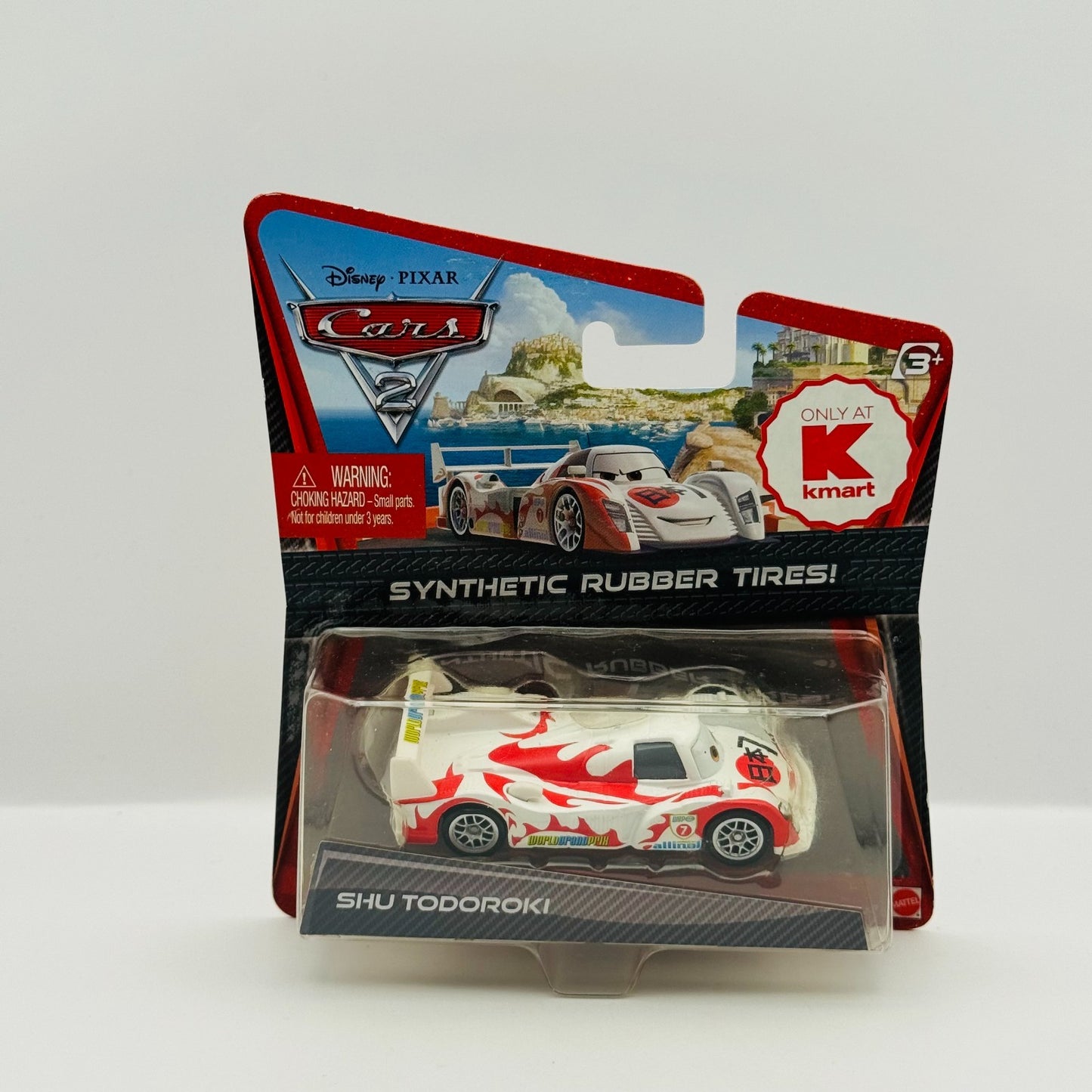 Disney Pixar Cars - SHU TODOROKI RUBBER TIRES Cars 2 2011 - 1:55 Diecast