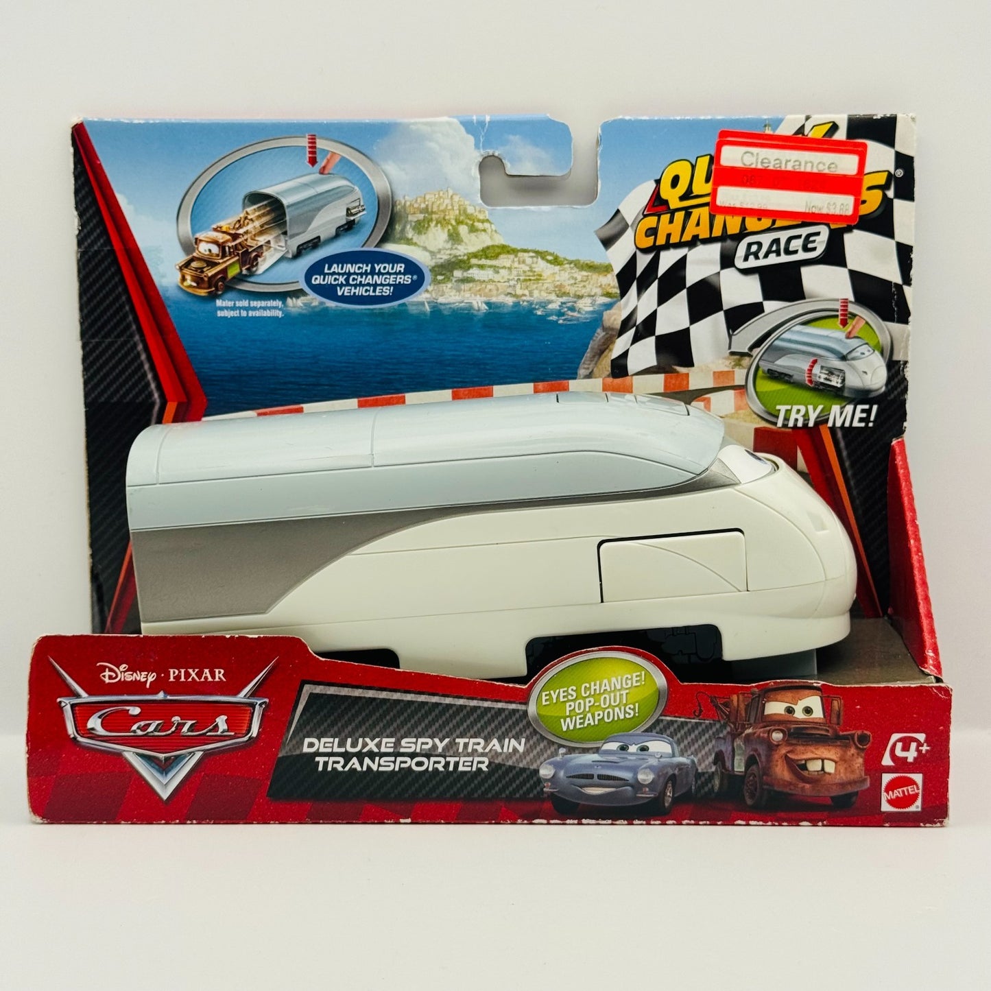 Disney Pixar Cars - QUICK CHANGERS STEPHENSON DELUXE SPY TRAIN - 1:55 Scale
