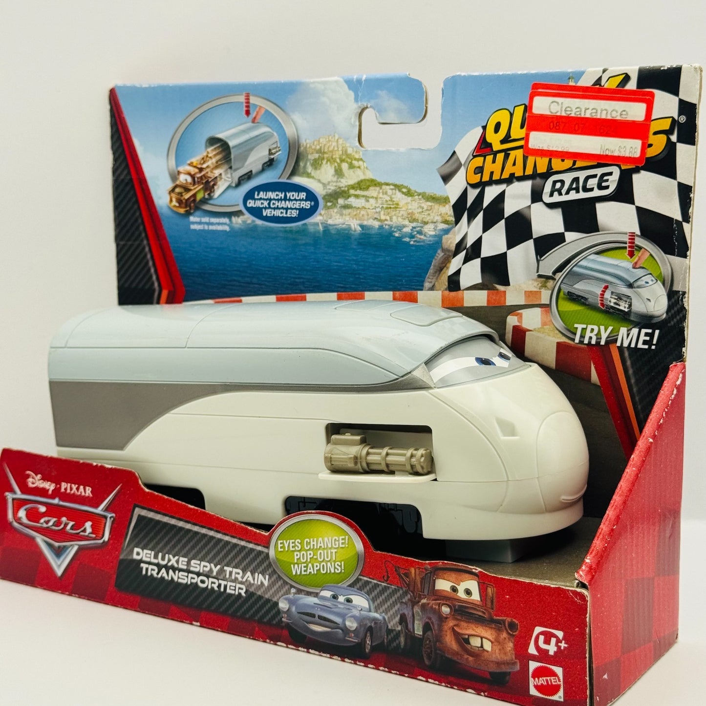 Disney Pixar Cars - QUICK CHANGERS STEPHENSON DELUXE SPY TRAIN - 1:55 Scale