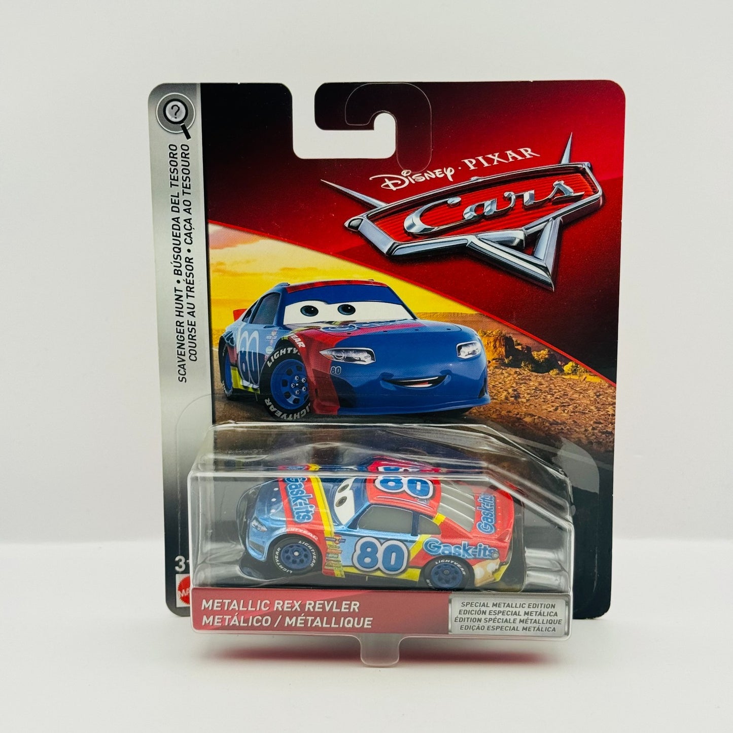 Disney Pixar Cars METALLIC REX REVLER GASK-ITS Scavenger Hunt 2018 1:55 Diecast