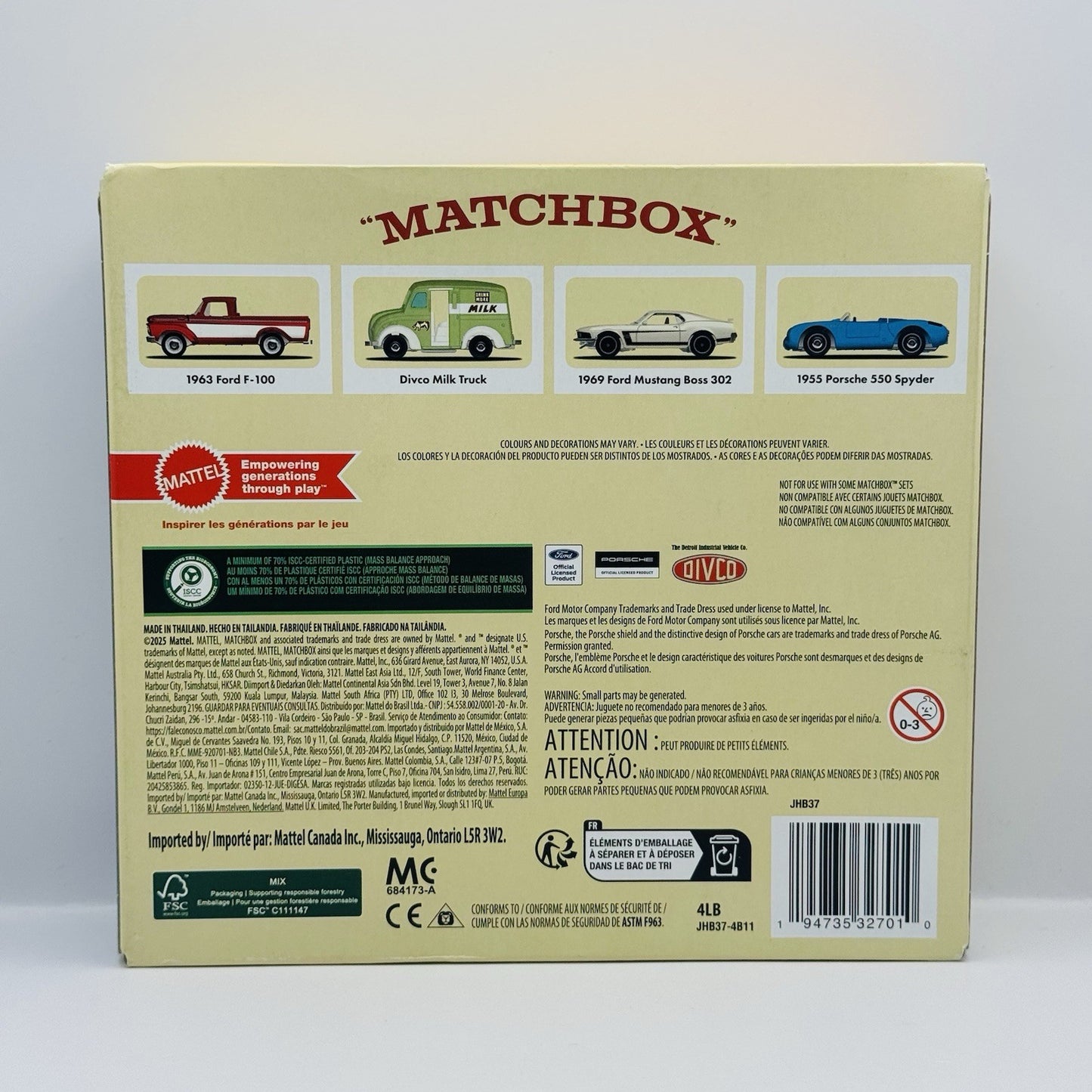 Matchbox Replay the Classics Gift Pack 2025 Ford Divco Porsche FSB 1:64 Diecast