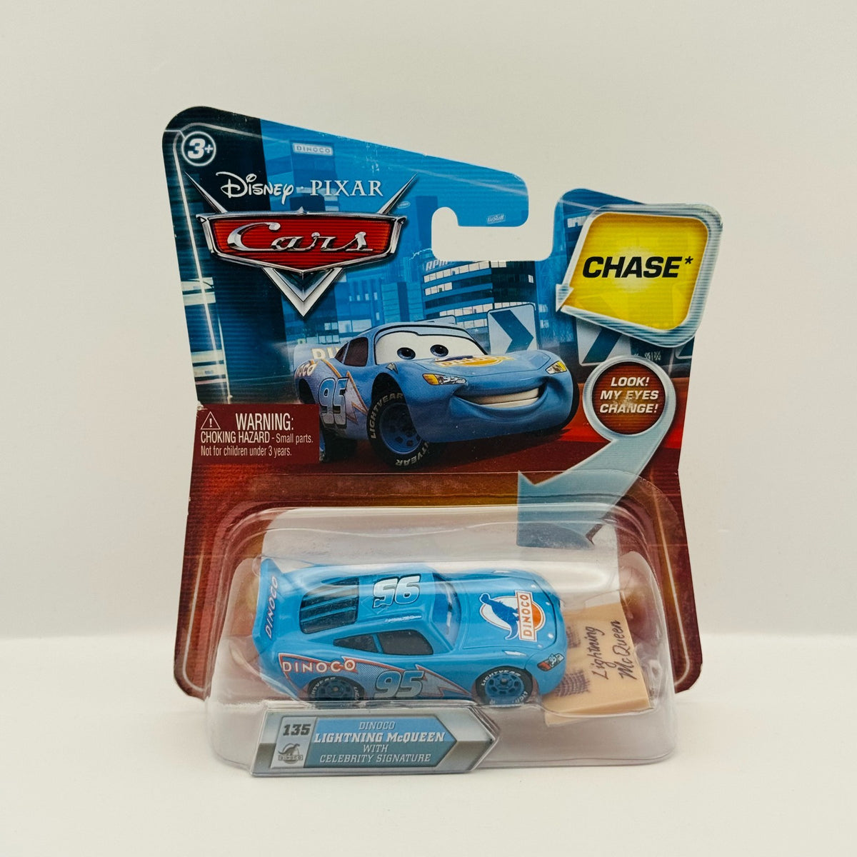 Disney Pixar Cars - DINOCO MCQUEEN WITH CELEBRITY SIGNATURE CHASE - 1:55 Diecast